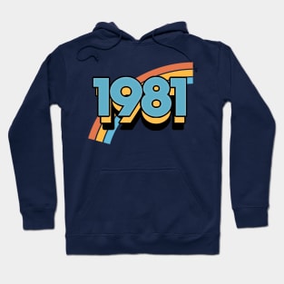 1981 ∆  Retro Birthday Design Hoodie